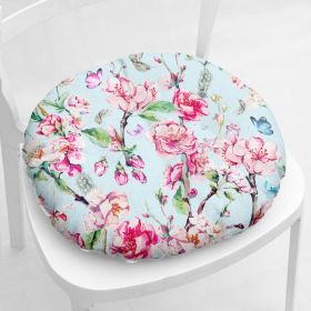 Flower Flower 213 Thick Flannel Chair Cushion (Option: Round Flower No 2-40x40CM Velvet)