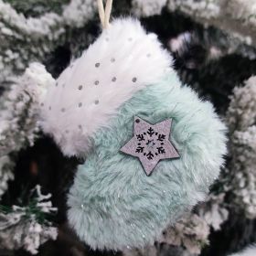 Christmas Plush Socks Hanging Decorations (Option: Green Socks Pendant Random)