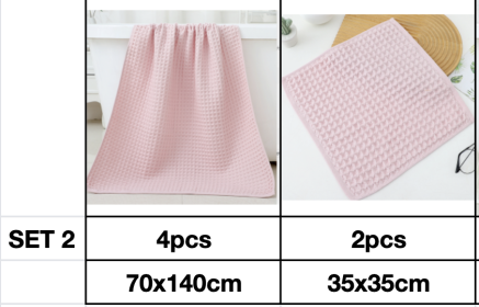 Household Bathing Water Absorbent And Quick Drying Unisex Plus Thickened Pure Cotton Bath Towel Wipe (Option: Pink-Set2)