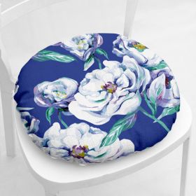 Flower Flower 213 Thick Flannel Chair Cushion (Option: Round Flower No 5-40x40CM Velvet)