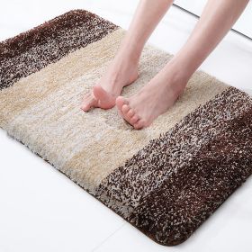 Absorbent Floor Bathroom Step Non-slip Mat (Option: Brown-41x61)