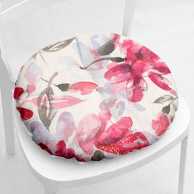 Flower Flower 213 Thick Flannel Chair Cushion (Option: Round Flower No 7-40x40CM Velvet)