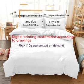 3D Digital Printed Bedding Kit To Customize Bed Sheets And Duvet Covers (Option: 40single sided-210x210cm)