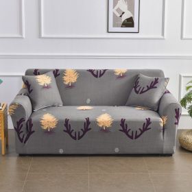 All-inclusive Stretch Printed Sofa Cover (Option: Deer And Forest-Single Seat)