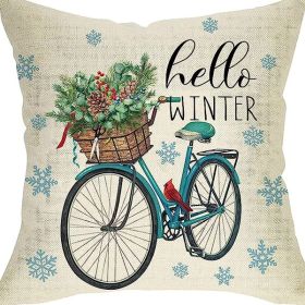 Winter Series Throw Pillow Cover Linen (Option: W022723-45x45cm)