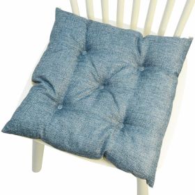 Multicolor Linen Five-circle Chair Cushion Chair Cushion (Option: Square Denim Blue-4040CM Linen)