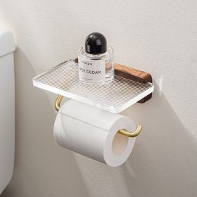 Punch-free Toilet Paper Roll Stand Toilet Wall-mounted Tissue Box (Option: Acrylic-single volume)