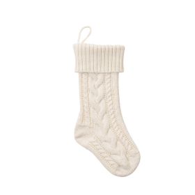 Knitted Christmas Gift Bag Decorations (Color: White)