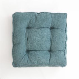 Stool Docking Seat Cushion Soft (Option: Fleece Peacock Blue-40x40x10cm)