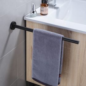 Bathroom Towel Bar Stainless Steel 304 Kitchen Towel Rack Black Sanding Punching Installation (Color: Black)