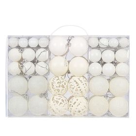 Christmas Ball Hanging Boxed Decorations (Option: 100 Boxed White)