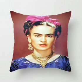 New Mexico Frida Caro Woman Self-portrait Pattern Digital Printing Linen Pillow Cover (Option: 7style-45cm)