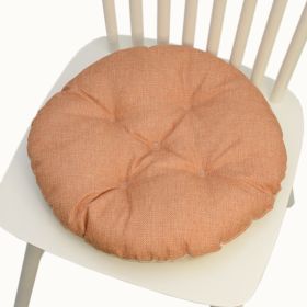 Multicolor Linen Five-circle Chair Cushion Chair Cushion (Option: Round Orange-4040CM Linen)