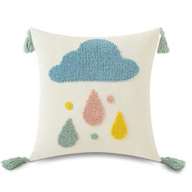 Loop Pillow Cover Tufted Ins Wind Hotel Homestay (Option: Raindrop Without Core-45x45cm)