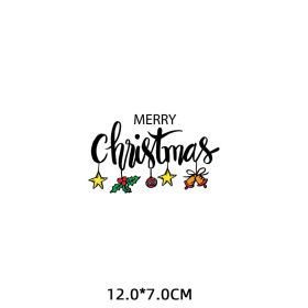 Cute Cartoon Christmas Costume Pattern Heat Transfer Stickers (Option: ZT2782-Golden-12CM)