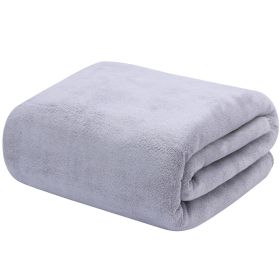 Large Cotton Absorbent Quick Drying Lint Resistant Towel (Option: White grey thickened-120x200cm)