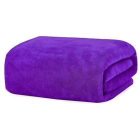 Large Cotton Absorbent Quick Drying Lint Resistant Towel (Option: Deep purple-120x200cm)