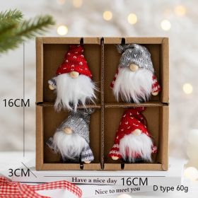 Santa Claus Pendant Wool Felt Decoration (Option: D Style)