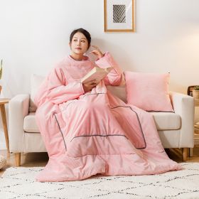 Magic Velvet Lazy Was Autumn And Winter Thickening Thermal Quilt (Option: Light Pink-40x40cm)