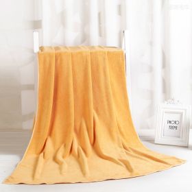 Large Cotton Absorbent Quick Drying Lint Resistant Towel (Option: Orange extra thick-120x200cm)