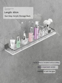 Acrylic Bathroom Storage Rack Bathroom Towels Storage Rack (Option: Gray 60 Long Storage Rack)