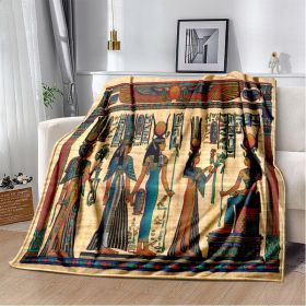 Ancient Egypt Mysterious Symbol 3D Digital Printing Flannel Nap Blanket Wholesale (Option: 11th-70*100cm)