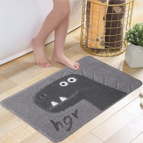 Cartoon Door Mat Suction Home Doorway Bathroom (Option: Little Dinosaur-48x 78cm)