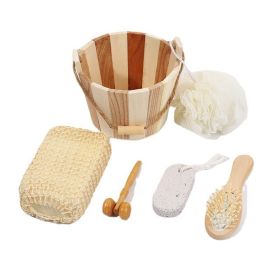 Bathroom Bath Set Love Wooden Barrel Gift Set (Option: Wooden Barrel)