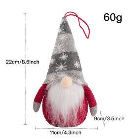 Christmas Decoration LED Luminous Doll Christmas (Option: Gray Small Size)