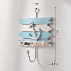 Ocean Style Home Ornament Hat-and-coat Hook Creative (Option: Set Of Four Iron Anchor Hooks-18 Ã— 11cm)