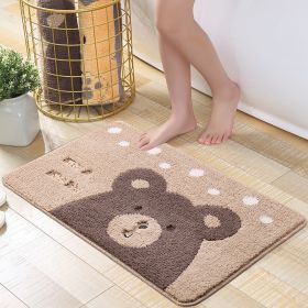 Cartoon Door Mat Suction Home Doorway Bathroom (Option: Happy Bear-48x 78cm)