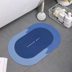 Home Bathroom Super Absorbent Shower Bath Mat (Option: ABlue-400MMx600MM)