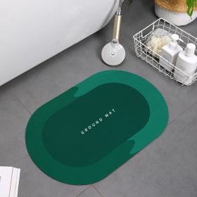 Home Bathroom Super Absorbent Shower Bath Mat (Option: AGreen-400MMx600MM)