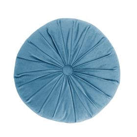 Nordic Handmade Round Pumpkin Pillow Solid Color (Option: Morandi Moonlight Blue-40x40x13cm)