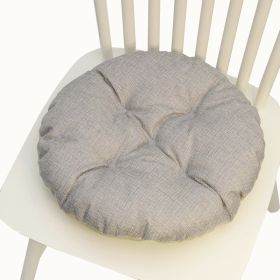 Multicolor Linen Five-circle Chair Cushion Chair Cushion (Option: Round Gray-4040CM Linen)