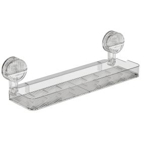 Bathroom Wall-mounted Punch-free Suction Cup Storage Rack (Option: Transparent Color)