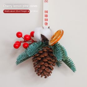 Christmas Decoration Pine Cone Pendant (Option: Cherry Lemon Pine Cone)