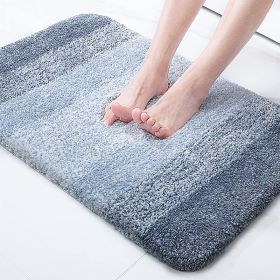 Absorbent Floor Bathroom Step Non-slip Mat (Option: Blue-41x61)