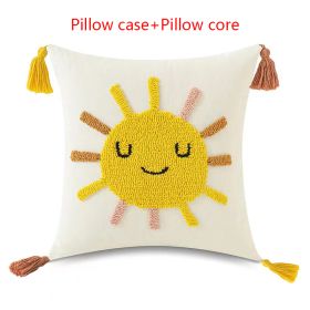 Loop Pillow Cover Tufted Ins Wind Hotel Homestay (Option: Sun With Core-45x45cm)