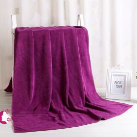 Large Cotton Absorbent Quick Drying Lint Resistant Towel (Option: Wine red extra thick-90x190cm)