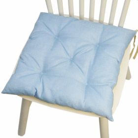 Multicolor Linen Five-circle Chair Cushion Chair Cushion (Option: Square Blue-4040CM Linen)