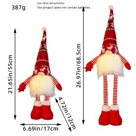 Luminous Long Leg Faceless Luminous Telescopic Doll (Option: Red Style)