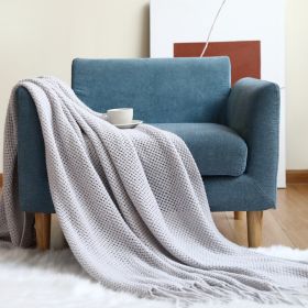 Office Sofa Nap Knitting Blanket (Option: Light Grey-127x176cm)