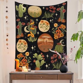 European Retro Mushroom Hanging Cloth Plant Homestay Tapestry (Option: C-200X150CMInstallation package)