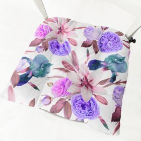 Flower Flower 213 Thick Flannel Chair Cushion (Option: Square Flower No 4-40x40CM Velvet)