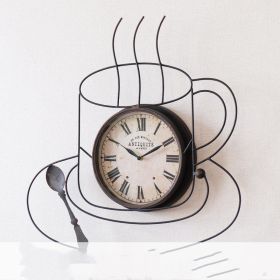 Personalized Pan Wall Clock Kitchen Silent (Option: B)