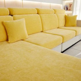 Thickened Chenille Sofa Cover Lazy All-inclusive (Option: Lemon Yellow-Small Single)