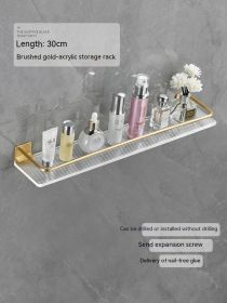 Acrylic Bathroom Storage Rack Bathroom Towels Storage Rack (Option: Brushed Gold 30 Long)