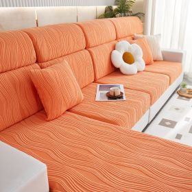 Four Seasons Universal Non-slip All-inclusive Stretch Sofa Cover (Option: Orange-Backrest M Code)