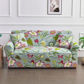 All-inclusive Stretch Printed Sofa Cover (Option: Flower Shadow Dark Fragrance-Double Seat)